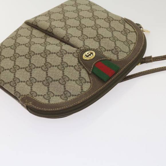 GUCCI GG Canvas Web Sherry Line Shoulder Bag Red Beige 904 02 047 Auth yk10868 - Picture 6 of 16